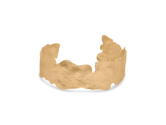CHRISTA ROUGH CUT MATTE METAL CUFF BRACELET