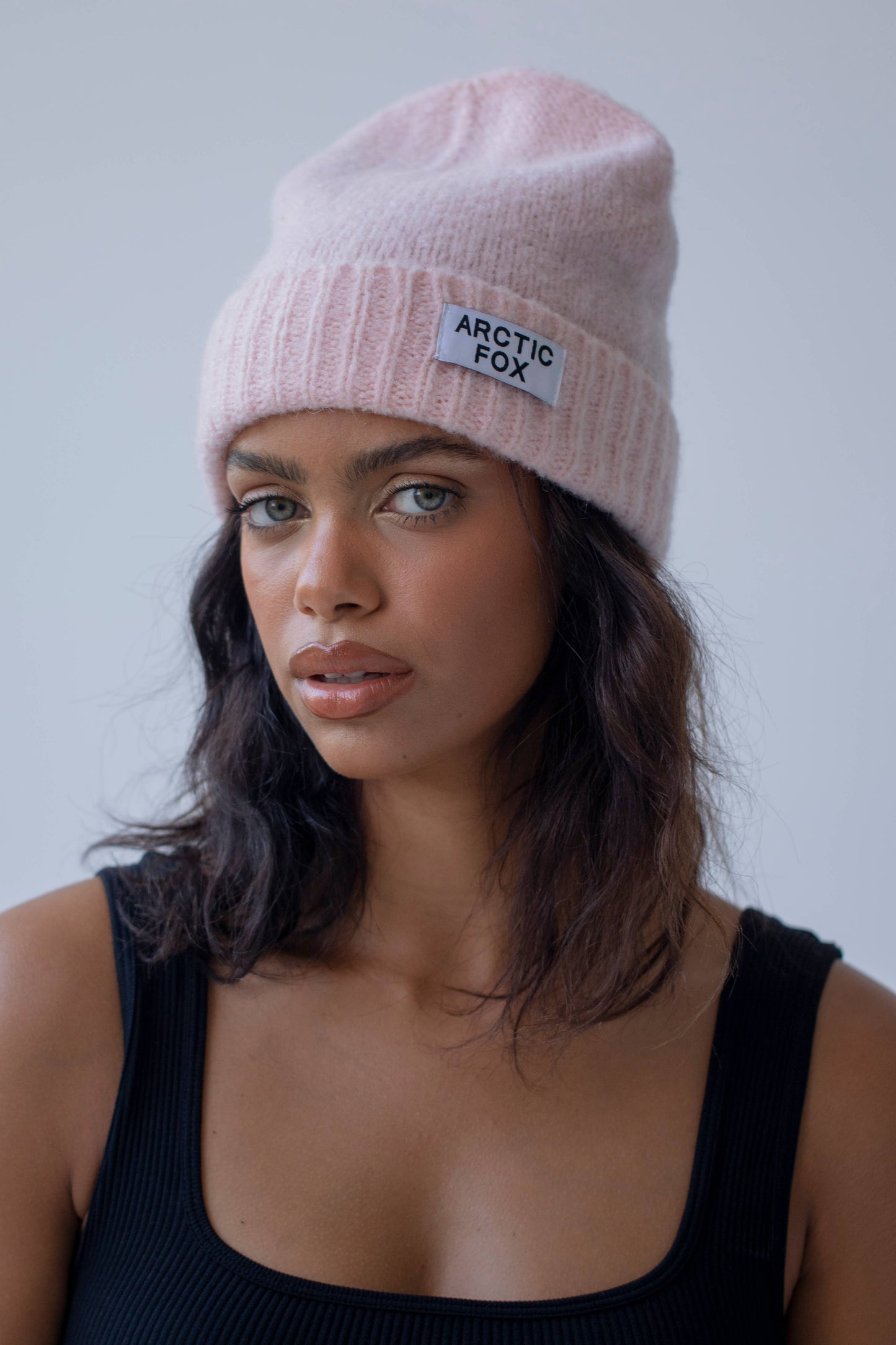 The Mohair Beanie - Dusty Pink