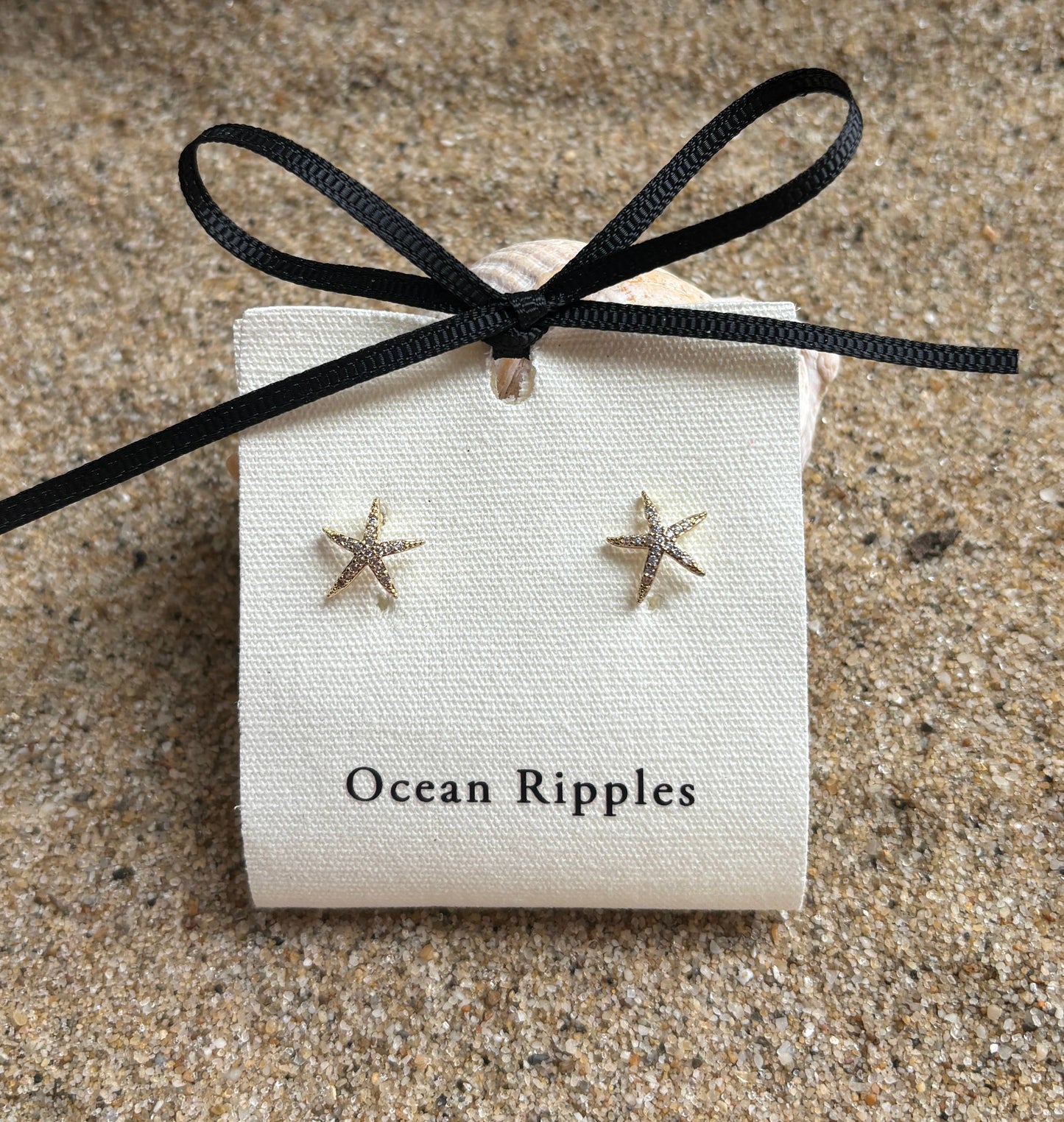 14ct Gold Plated Star Fish Earrings