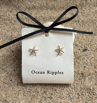 14ct Gold Plated Star Fish Earrings