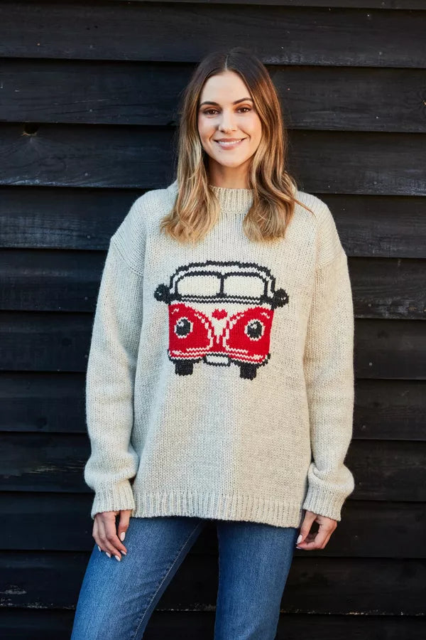 Happy Camper Wool Sweater