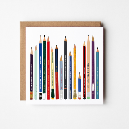 Pencils - Blank Greetings Card