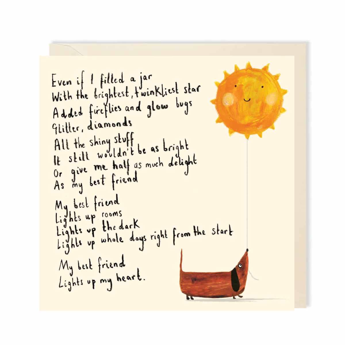 My Best Friend Poem Dachshund Greeting Card