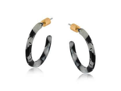 HORTENSE THIN RESIN HOOP EARRINGS