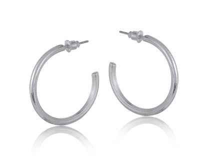 ANTHONIA HALO MEDIUM PLATED HOOP EARRINGS