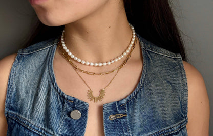 18ct Gold Plated Fresh Water Pearl Necklace