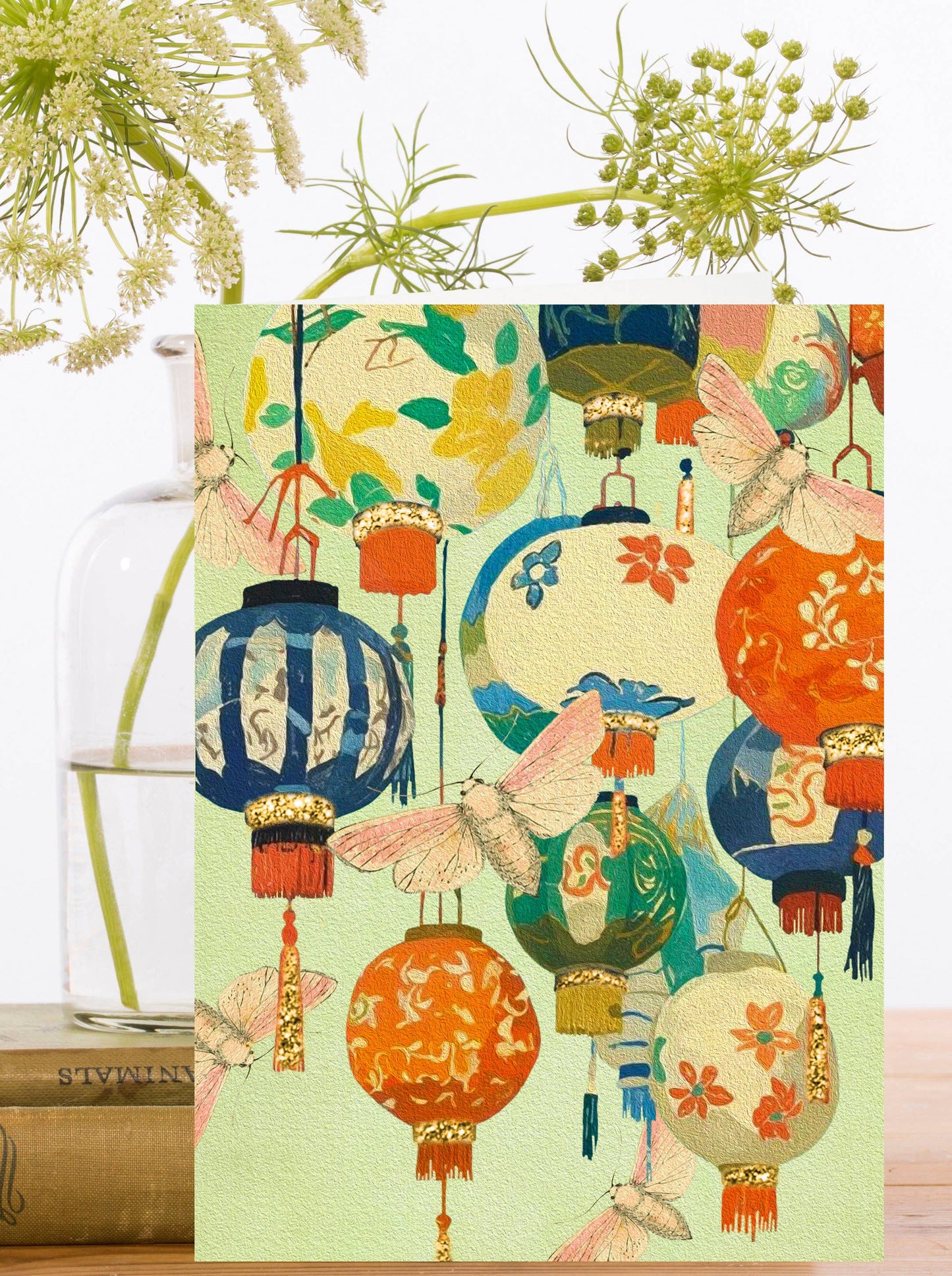 Hand Glittered Greeting Card