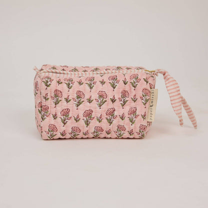 Organic Cotton Toiletry Bag (Small) - Ditsy Floral Blush
