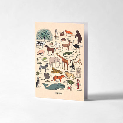 Greetings Card - Les Animaux