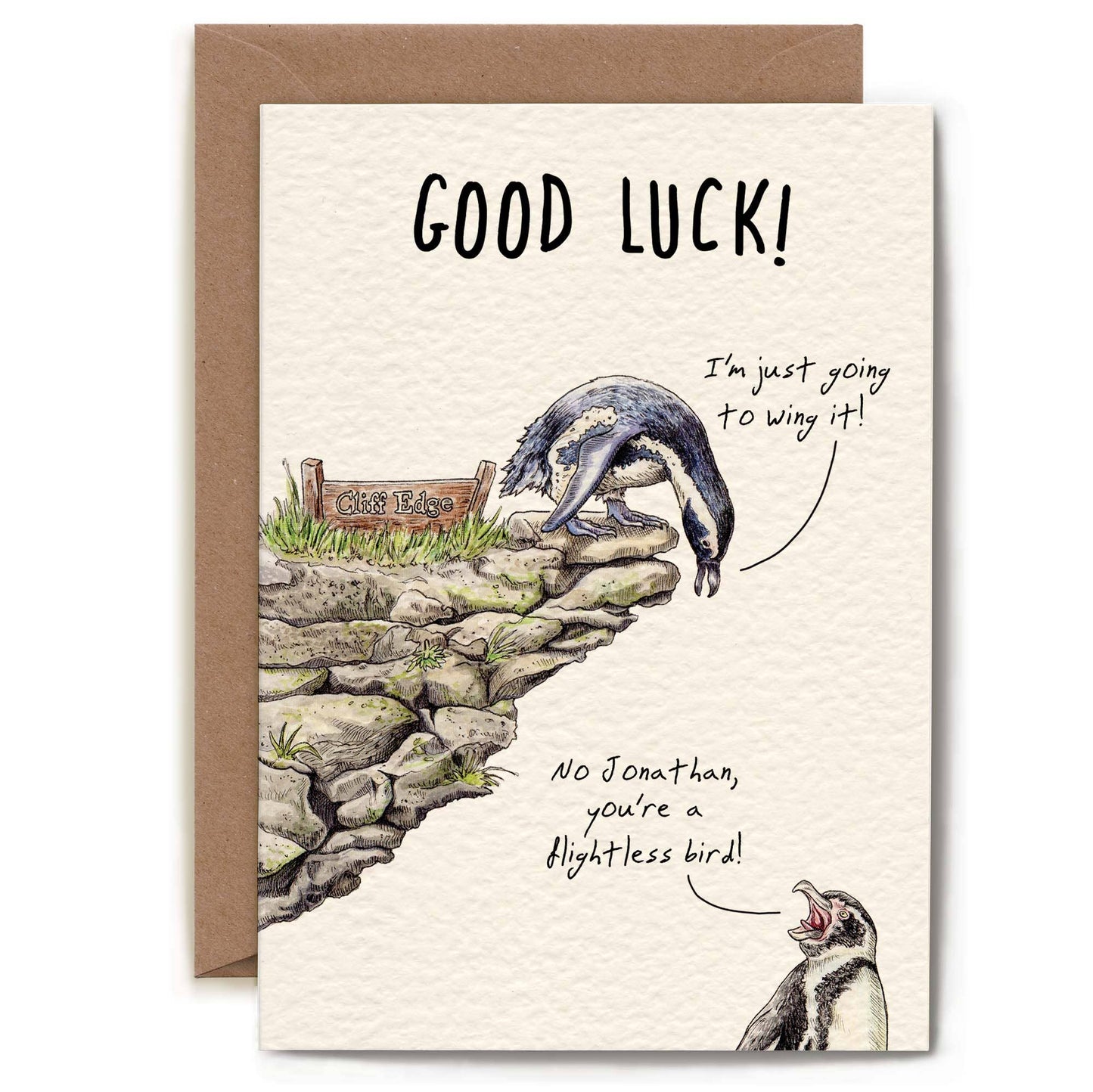 Flightless Bird Card - Good Luck Card