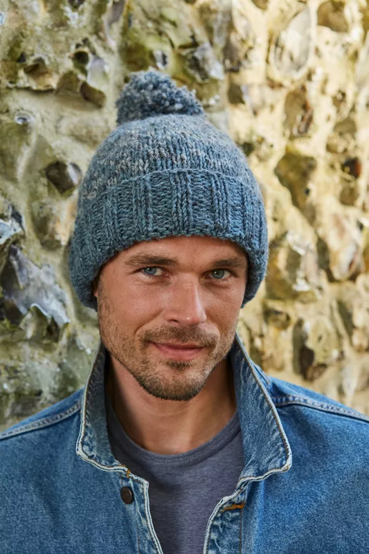 Men's Steel Bobble Beanie