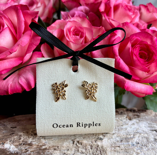 14ct Gold Plated Osmanthus Flower Earrings