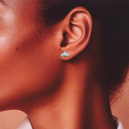 TRANQUILITY Lotus flower earrings