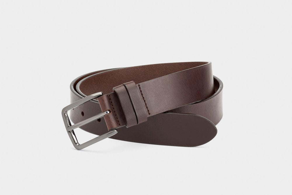 Cuban Leather Belt - Brown