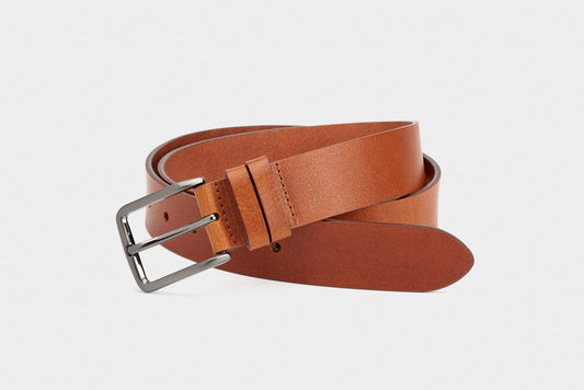 Cuban Leather Belt - Tan