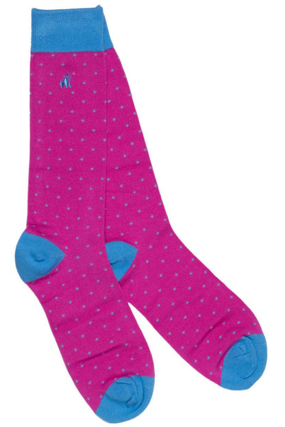 Swole Panda - Women’s Spotted Pink Bamboo Socks