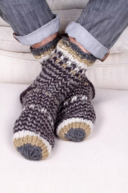 Pachamama Mens Sofa Socks - Charcoal