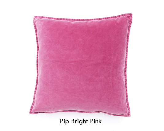 Cotton Velvet Cushion - Pink