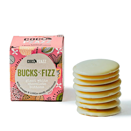 Giant White Chocolate Buttons - Bucks Fizz