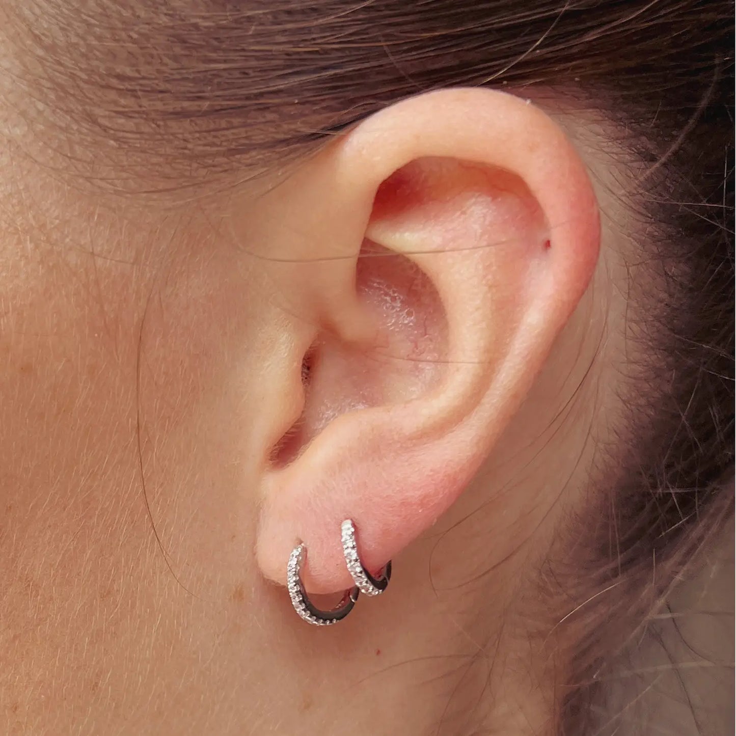 Dorval Rose Pink Hoop Earings