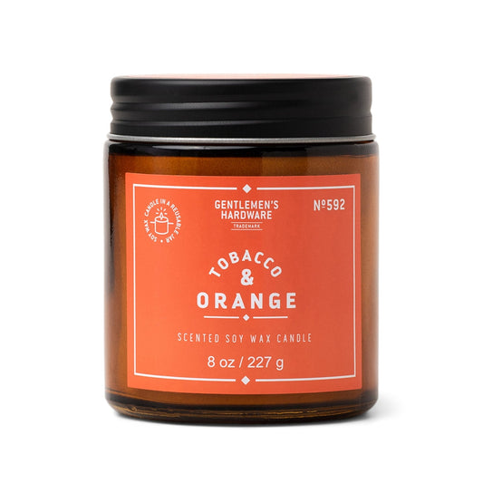 Glass Jar Candle - Tobacco & Orange