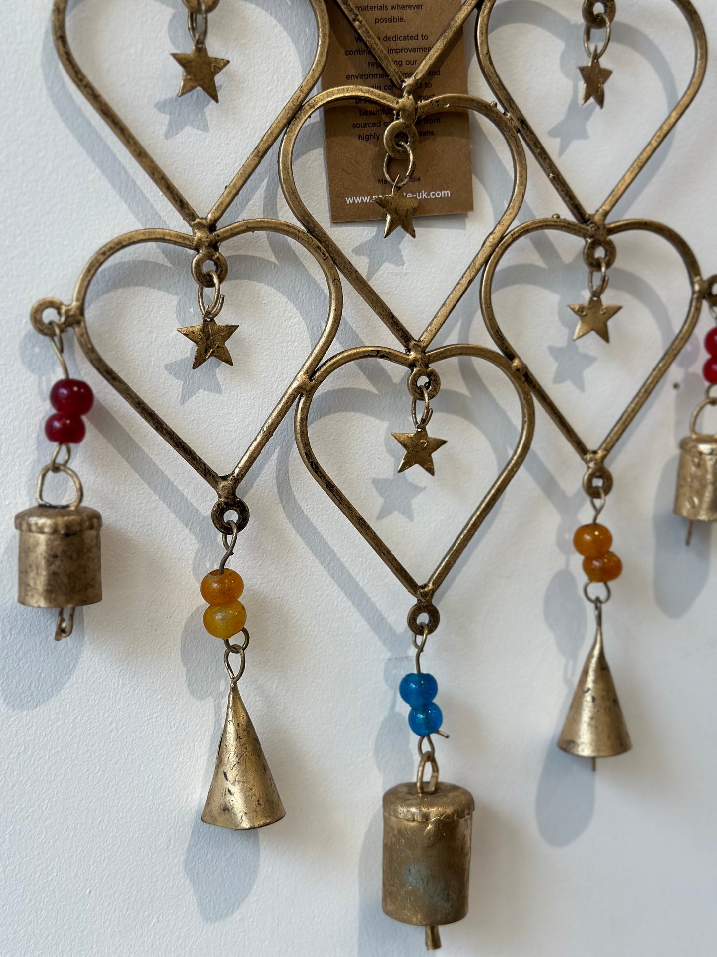 Iron Heart WindChime With Stars & Bells