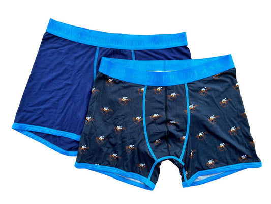 Swole Panda - Jockey/Blue Bamboo Boxers Twin Pack