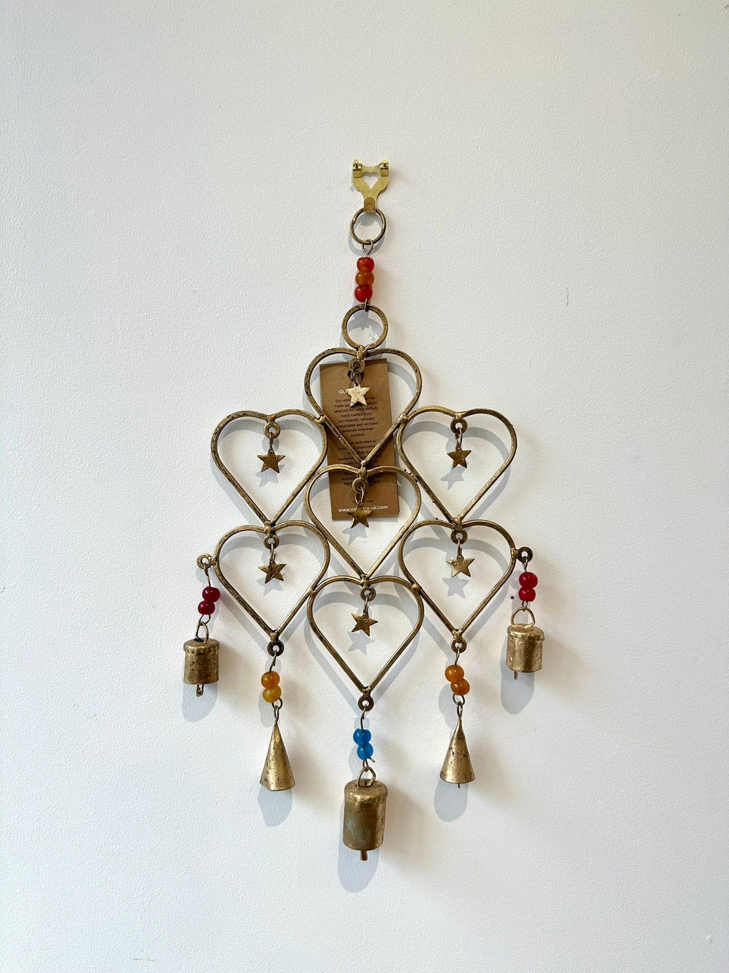 Iron Heart WindChime With Stars & Bells