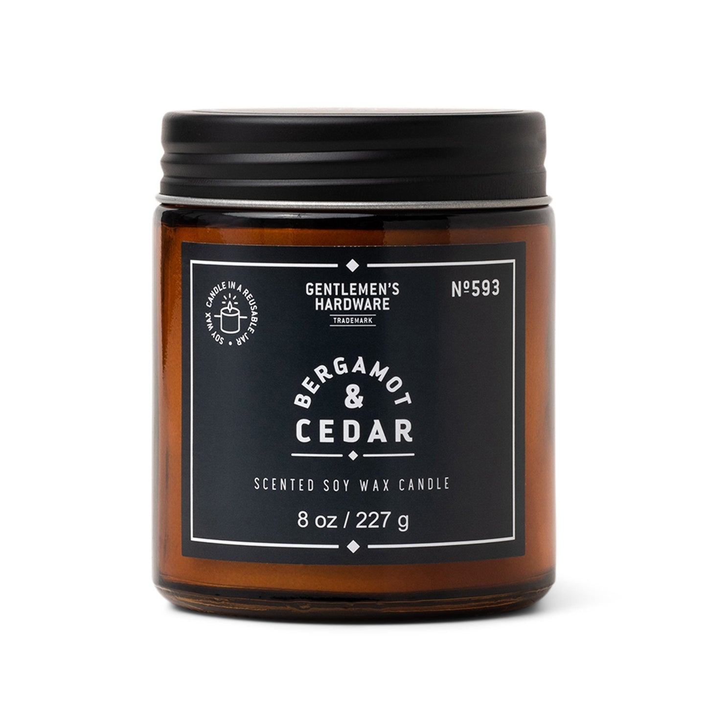 Glass Jar Candle - Bergamot & Cedar