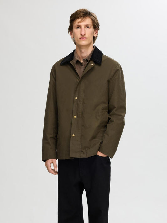 Selected Homme Waxed Cotton Jacket