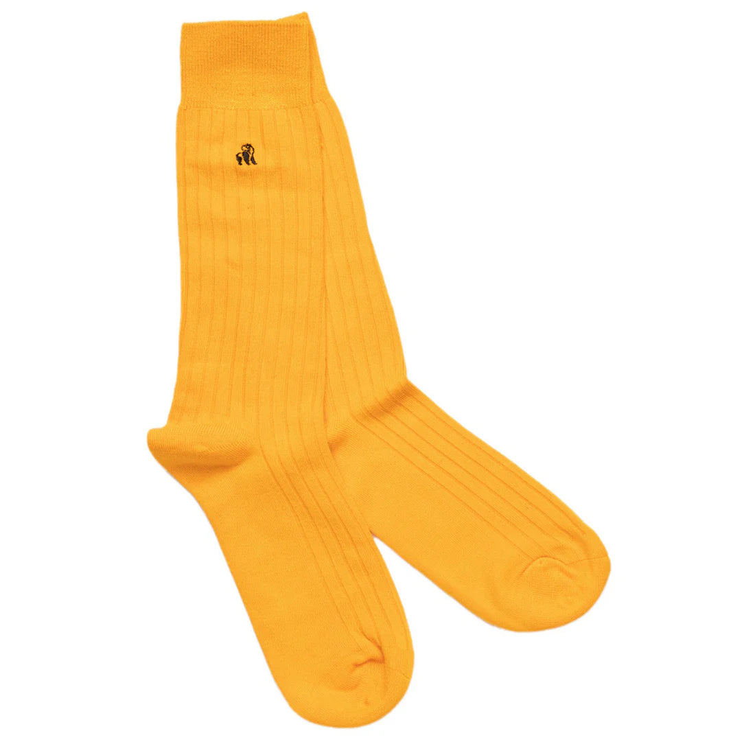 Swole Panda - Yellow Ribbed Bamboo Socks