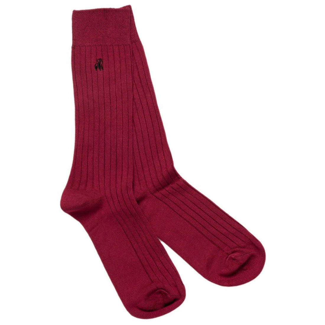 Swole Panda - Burgundy Bamboo Socks (Comfort Cuff)