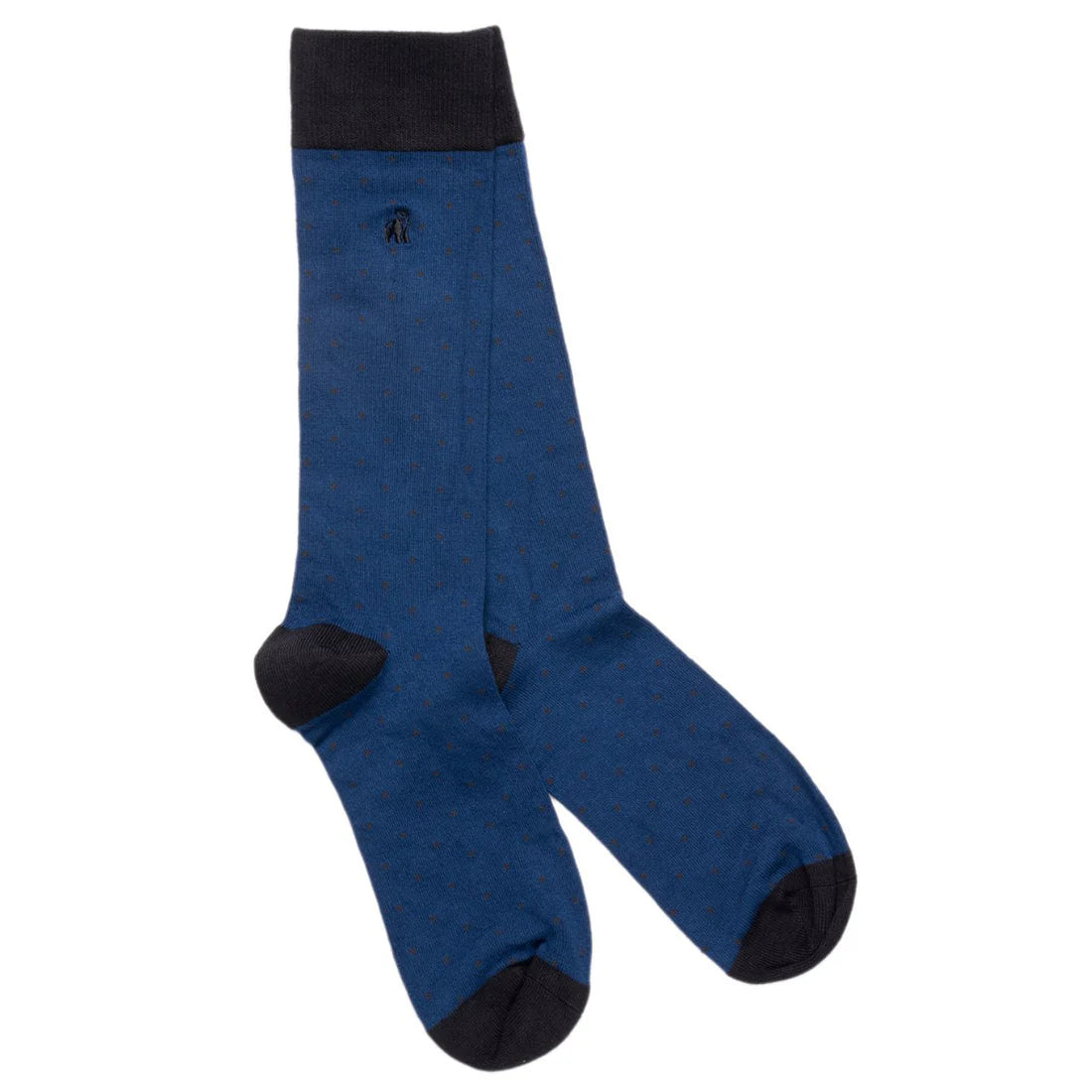 Swole Panda - Navy Spotted Bamboo Socks