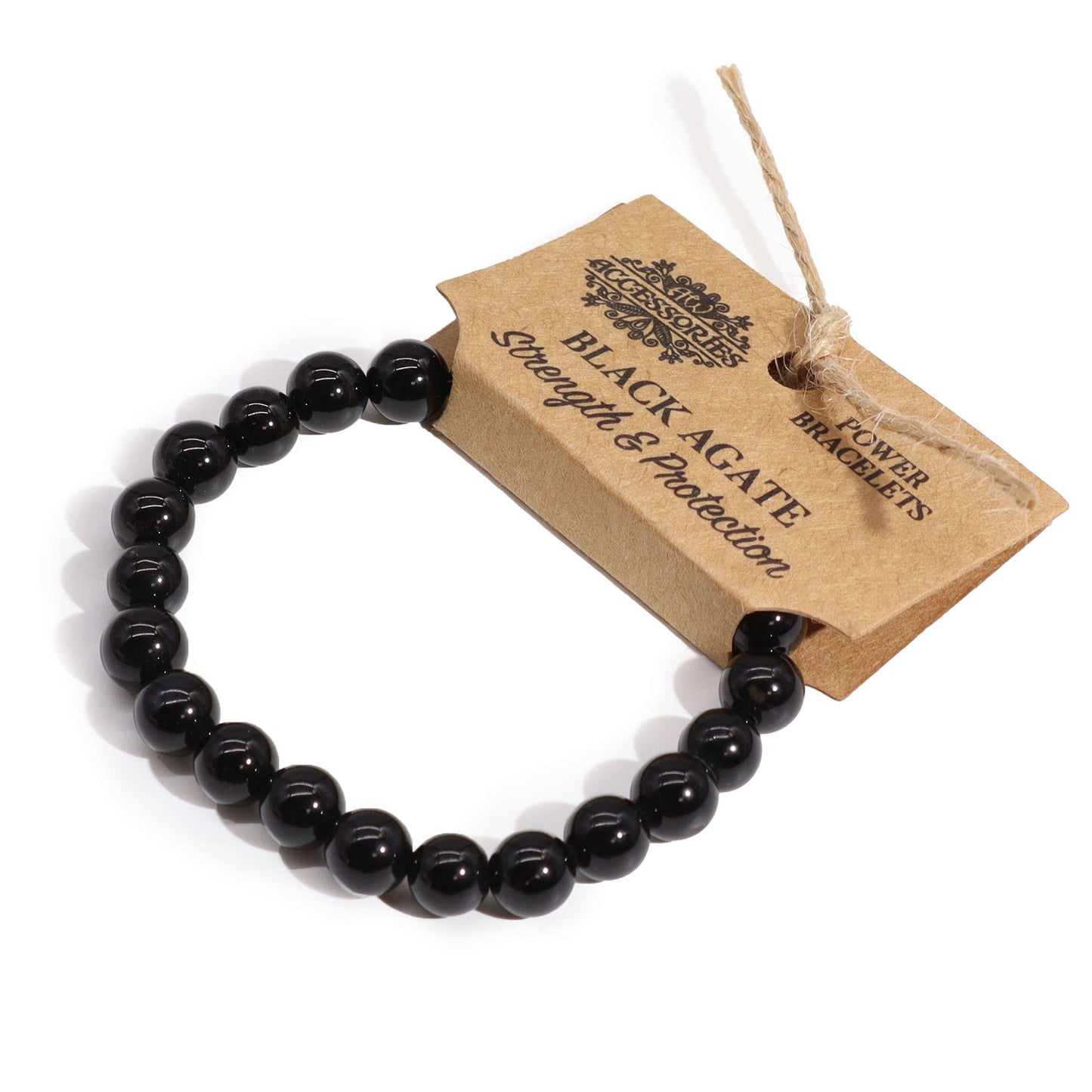 Power Bracelet- Black Agate