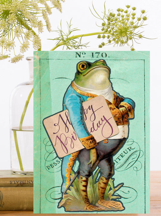 Mr Frog Birthday Card