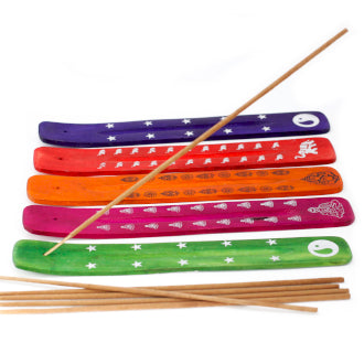 Colourful Incense Stick Holder- Wooden