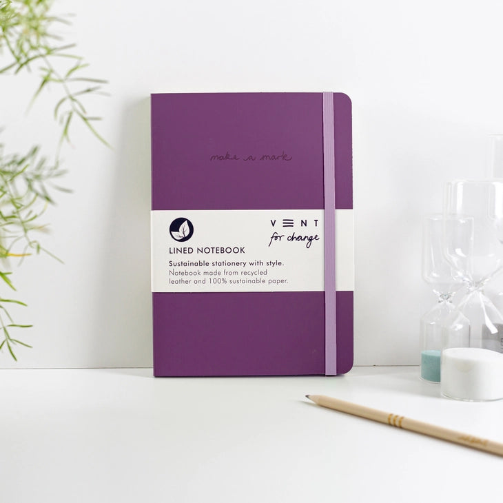 VENT Recycled Leather Notebook – Purple
