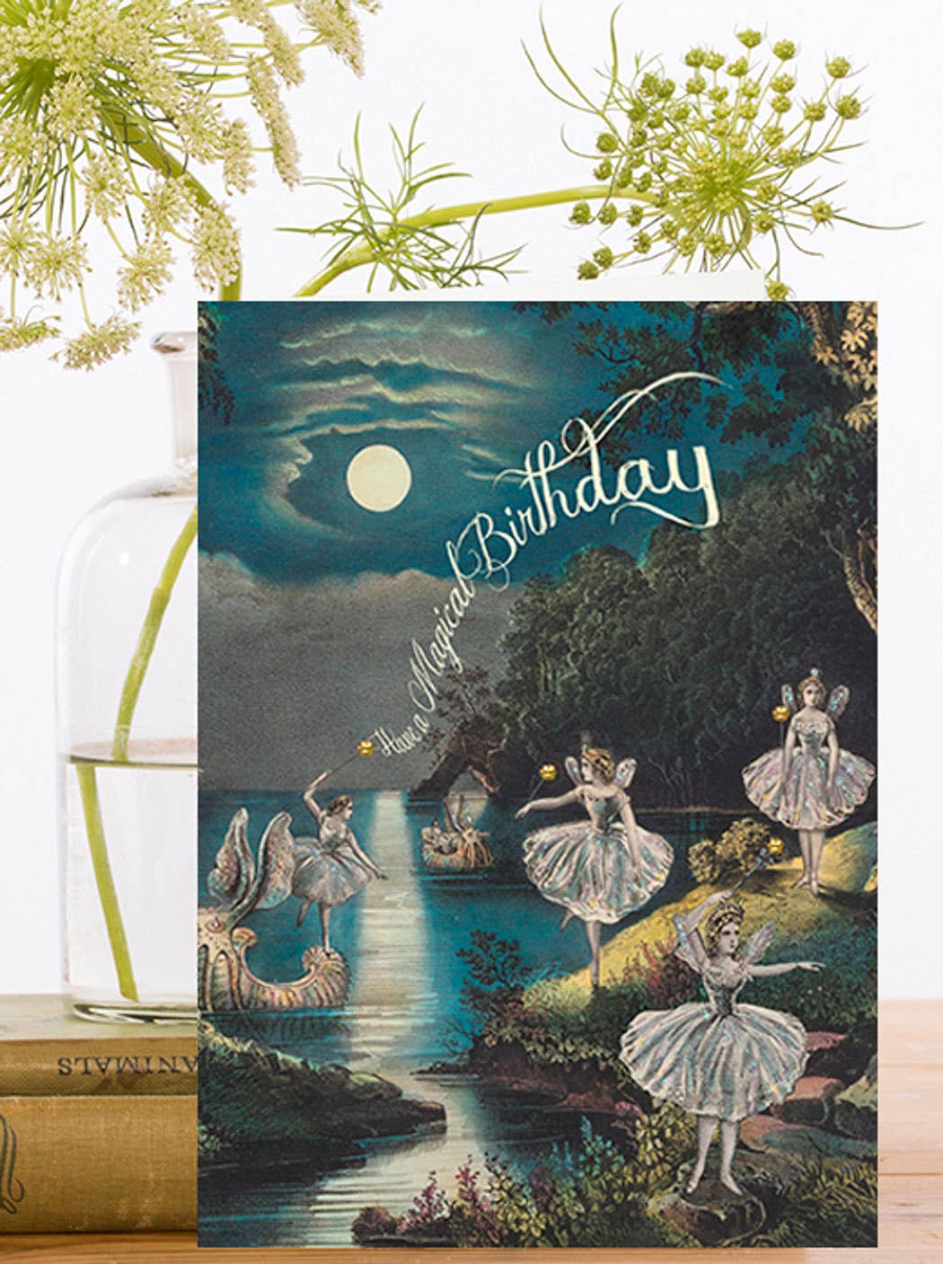 Fairy Grotto Glittered Birthday Card