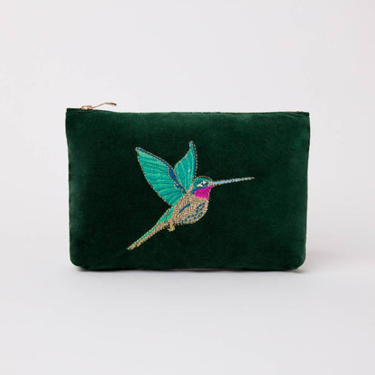 Hummingbird Mini Pouch: Forest / Velvet