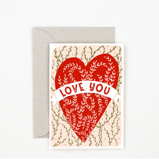 Heart Valentine's Day mini card