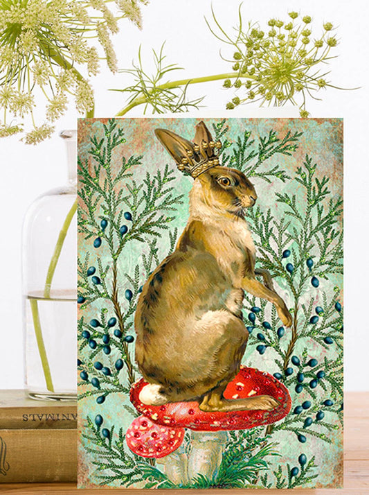 Madame Treacle Rabbit Christmas Card