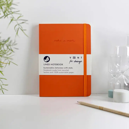 VENT Recycled Leather Notebook – Orange