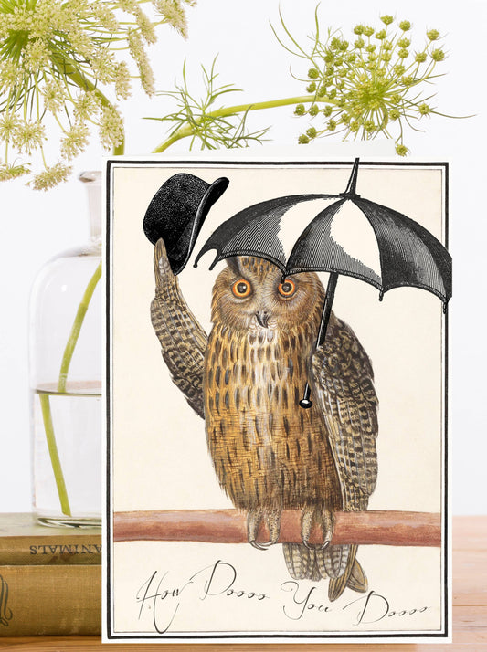 Madame Treacle Owl Greeting Card