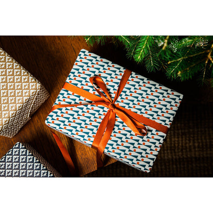 Wrapping Paper Turquoise/Red