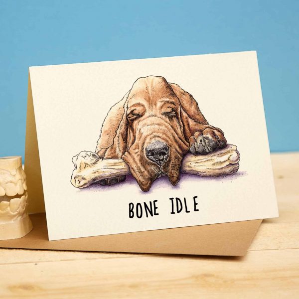 Bone Idle Card- Recycled Paper