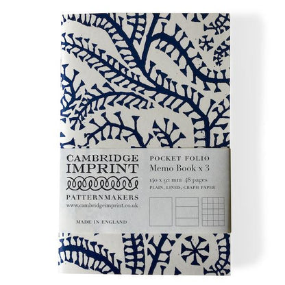 Cambridge Imprint Blue Pocket Memo Book
