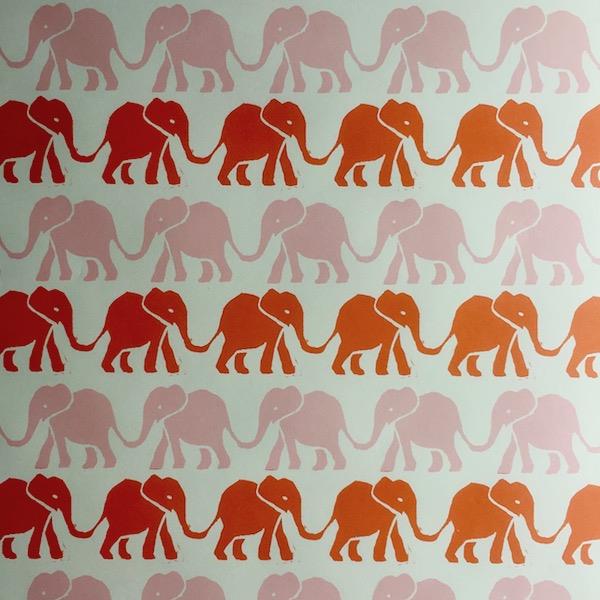 Patterned Elephant Wrapping Paper - UK Made