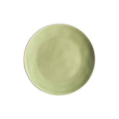Green Dessert Plate - Hand Glazed in Portugal