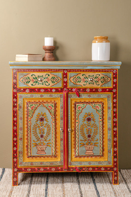 Hand Painted Wooden Cabinet