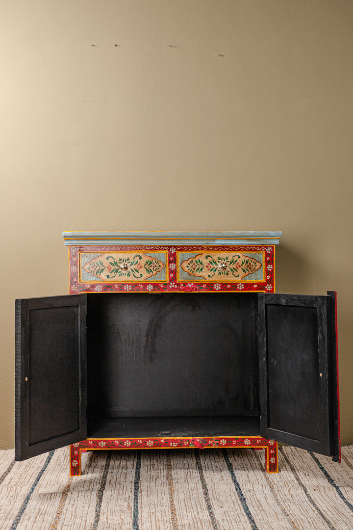 Hand Painted Wooden Cabinet
